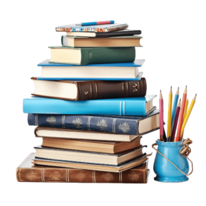 Books and Stationary png - Rose png