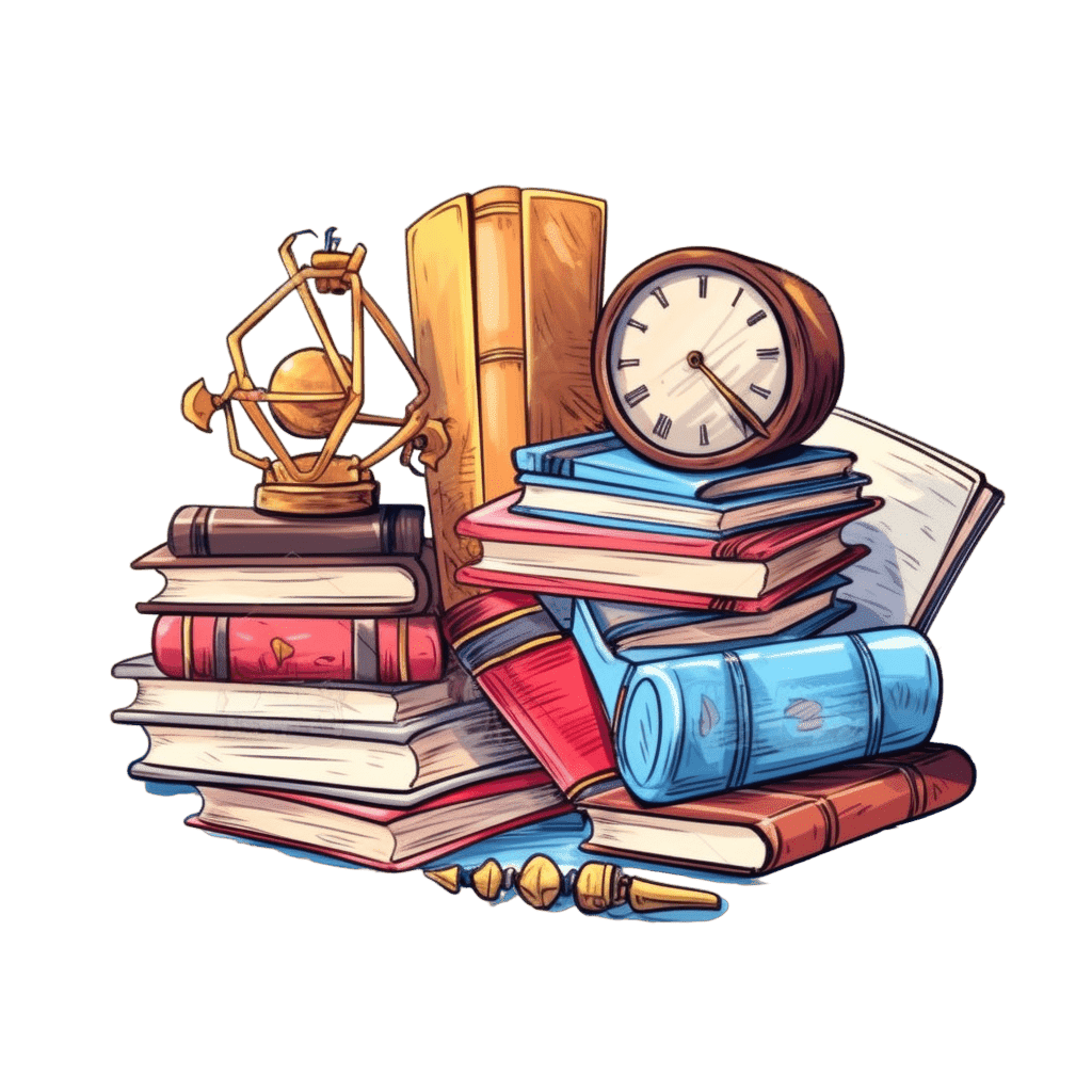 Books and stationary png - Rose png