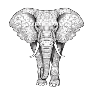 Mandala elephant art png - Rose png