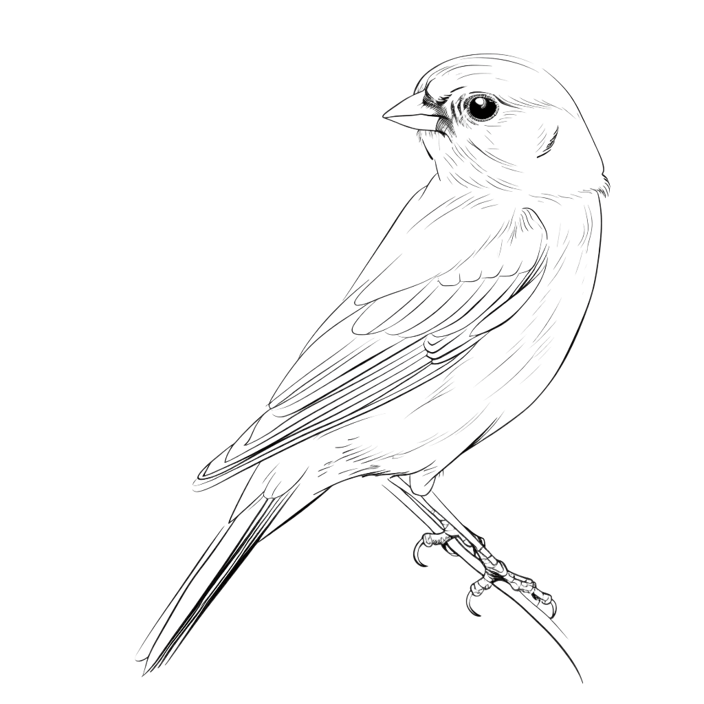 bird outline - Rose png