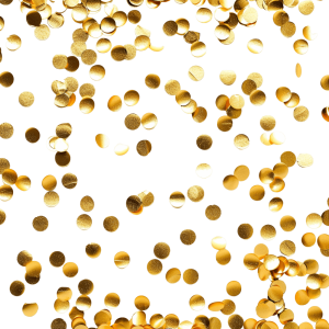 gold confetti png - Rose png