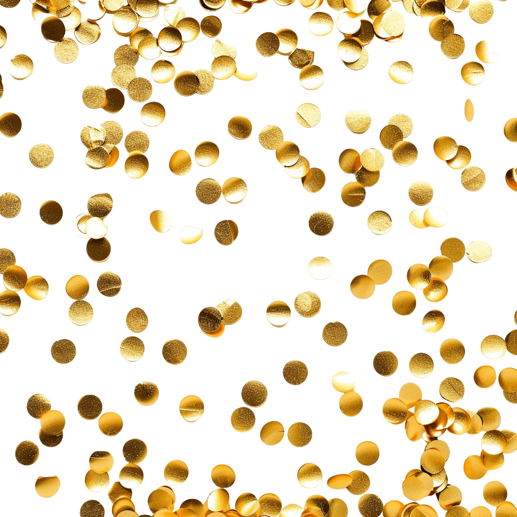 gold confetti png - Rose png