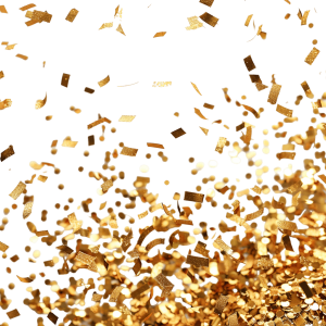 gold confetti png - Rose png