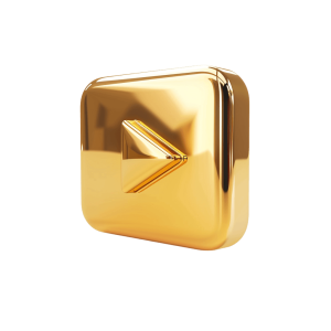 golden play button png - Rose png
