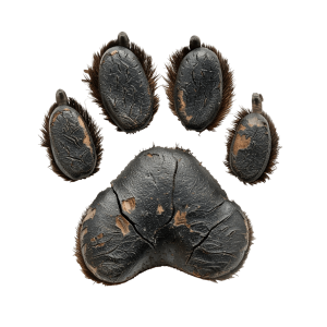 bobcat paw print - Rose png
