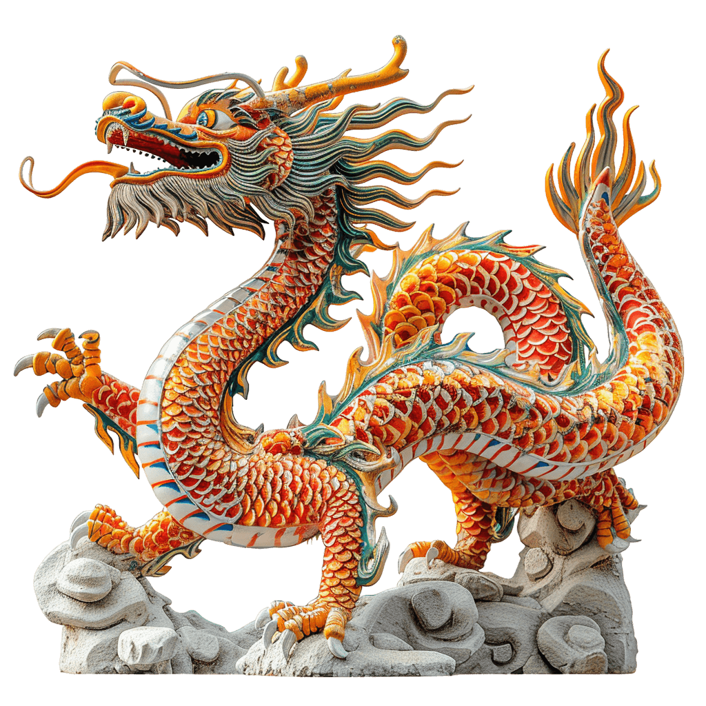 chinese dragon art png - Rose png