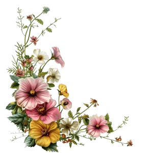 flower corner png - Rose png