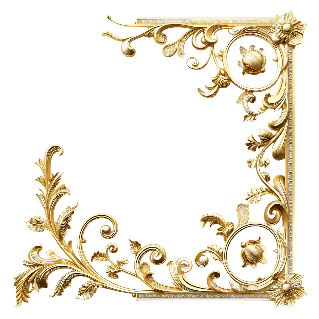 golden corner png - Rose png