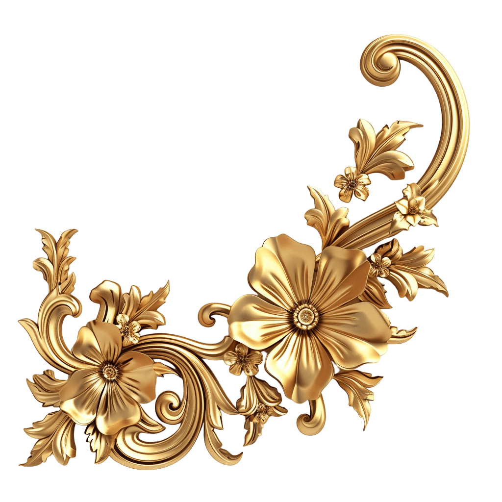 golden corner png - Rose png