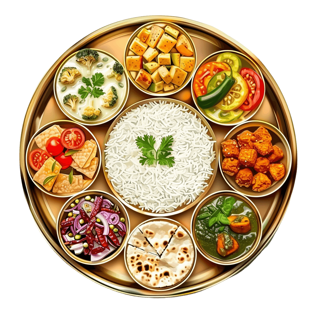 Veg Thali Png Free Download - Rose Png