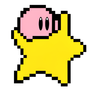 pixel art kirby warp star png - Rose png
