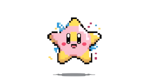 pixel art kirby warp star png - Rose png