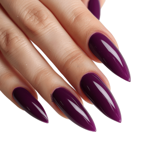 dark purple nails - Rose png