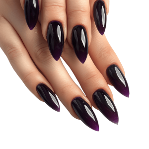 dark purple nails - Rose png
