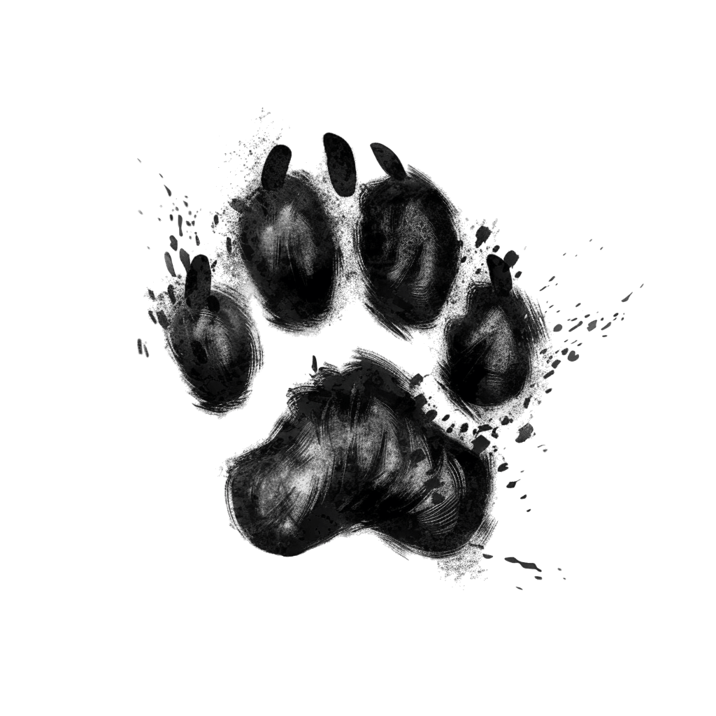 dog paw print tattoo - Rose png