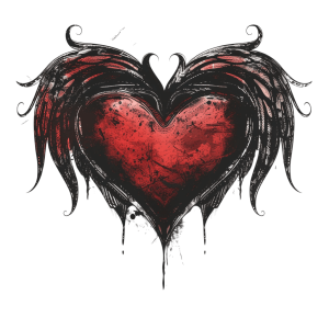 goth heart png - Rose png