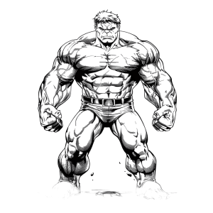 hulk coloring page - Rose png