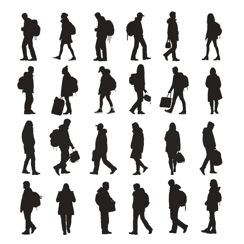 people silhouette png - Rose png