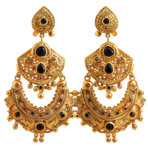 gold earrings png - Rose png