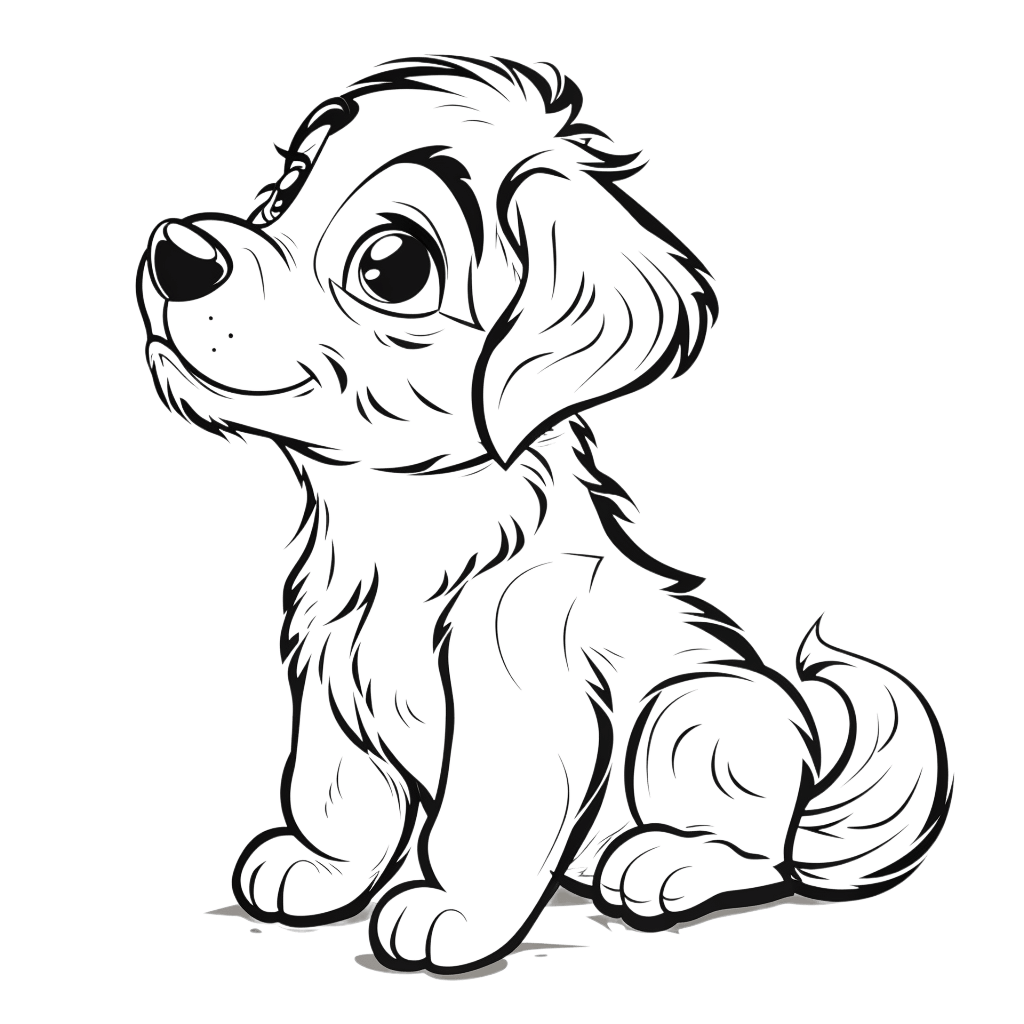 puppy coloring page png - Rose png