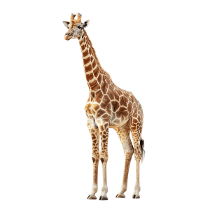 giraffe png standing straight and looking forward | Download High-Quality Transparent PNG Image