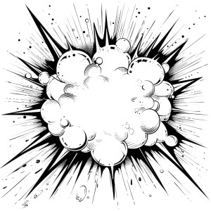 comic bubble in black and white color | Download High-Quality Transparent PNG Image