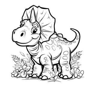 Dinosaur Coloring Pages for Kids and Adults | Download High-Quality Transparent PNG Image