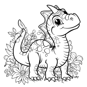 Dinosaur Coloring pages Fun and Engaging | Download High-Quality Transparent PNG Image