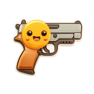 gun emoji with cute face on it | Download High-Quality Transparent PNG Image