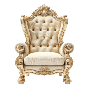 royal chair with Elegant Carved Detailing | Download High-Quality Transparent PNG Image