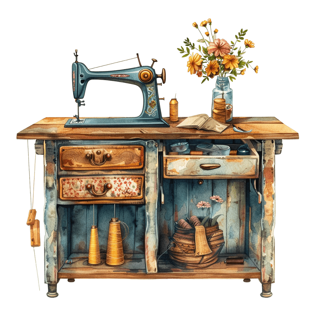 sewing table clipart containing machine | Download High-Quality Transparent PNG Image