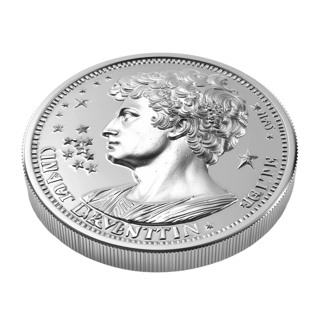 silver coins lower side view | Download High-Quality Transparent PNG Image