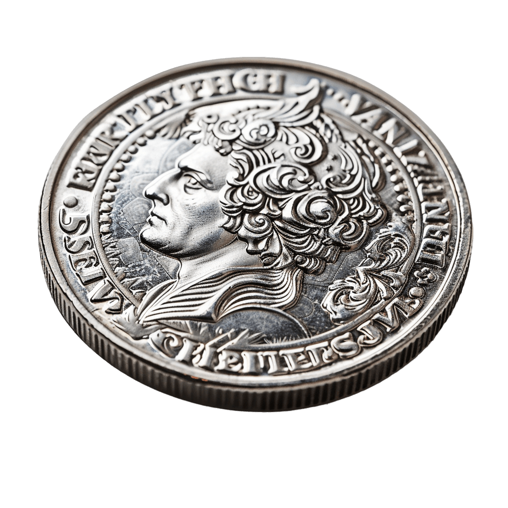 silver coins upper most view | Download High-Quality Transparent PNG Image