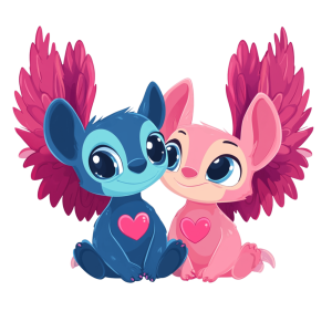stitch e angel png Sweet Couple Vibes | Download High-Quality Transparent PNG Image