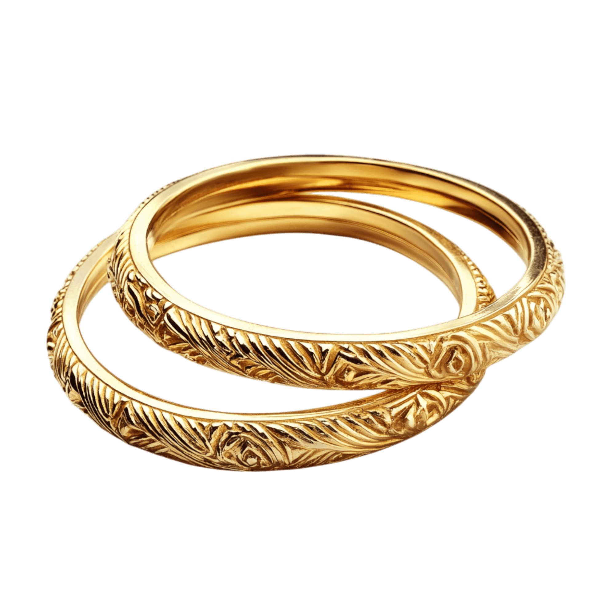 gold bangles design png with transparent background for jewelry projects | Download High-Quality Transparent PNG Image