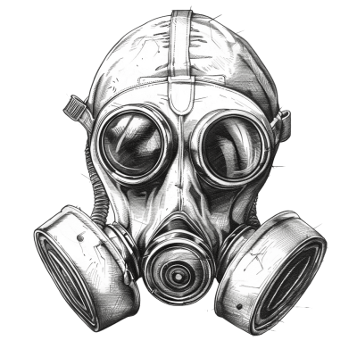 free gas mask bong clipart or hand drawn | Download High-Quality Transparent PNG Image