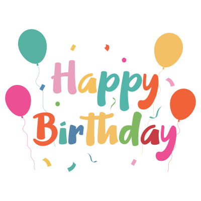 calligraphy happy birthday png - Rose png