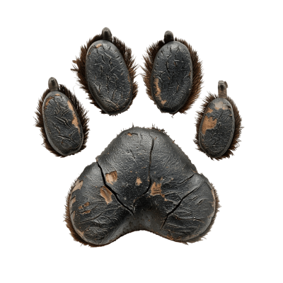 bobcat paw print - Rose png