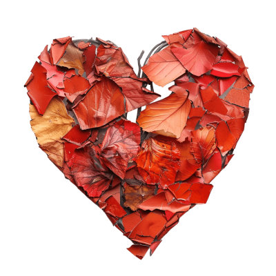 broken heart png - Rose png