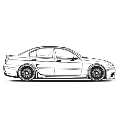 car outline for Sketches, Logos, and Vehicle Illustrations | Download High-Quality Transparent PNG Image