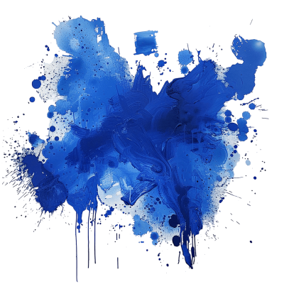 cobalt blue in grunge brush pattern | Download High-Quality Transparent PNG Image