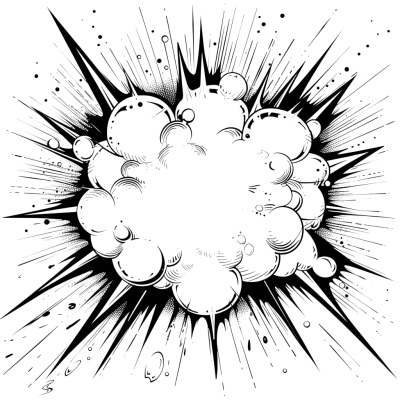 comic bubble in black and white color | Download High-Quality Transparent PNG Image