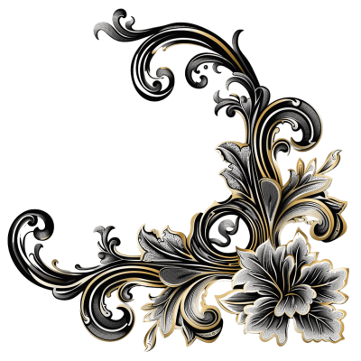 corner design png - Rose png