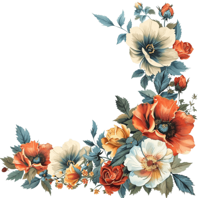 corner flower design Pattern | Download High-Quality Transparent PNG Image