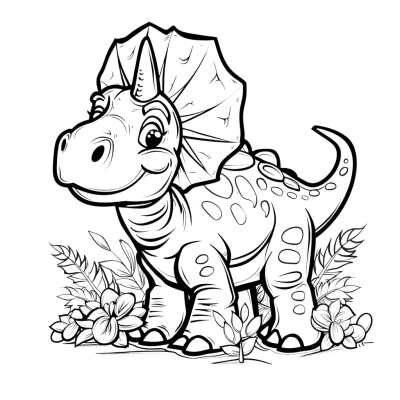 Dinosaur Coloring Pages for Kids and Adults | Download High-Quality Transparent PNG Image