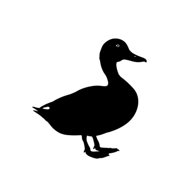 duck silhouette - Rose png