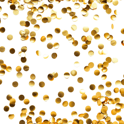 gold confetti png - Rose png