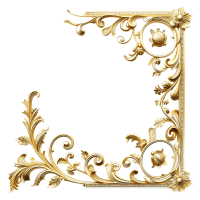 golden corner png - Rose png