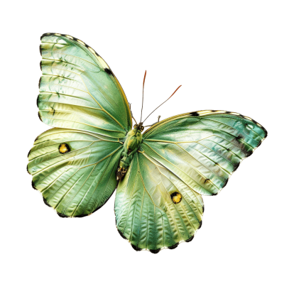 green butterfly png flying freely | Download High-Quality Transparent PNG Image