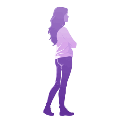 woman purple png - Rose png